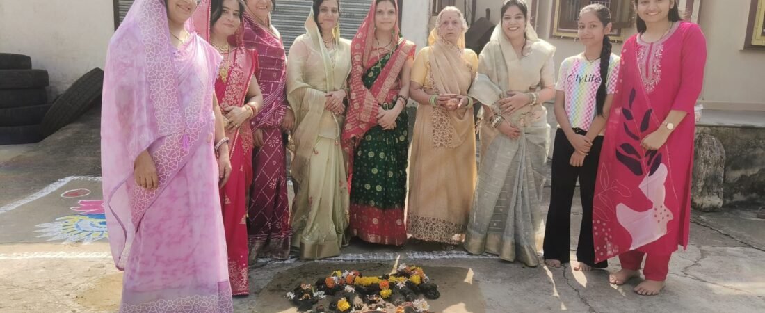 प्राकृतिक पूजा के रूप में की गई गोवर्धन पूजन